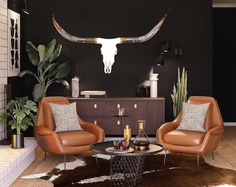 Authentic Longhorn Skull | Modern Contemporary Wall Art 836