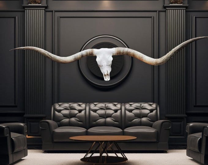 Featured listing image: Record-Class 120”+ Authentic Texas Longhorn Skull | Ultra-Rare Collector’s Trophy | 14th Largest In The World | 830