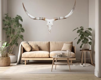 Real Longhorn Skull | Modern Farmhouse | Repurposed Authentic Art 811