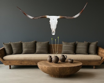 Authentic Longhorn Skull | Modern Contemporary Wall Art 833