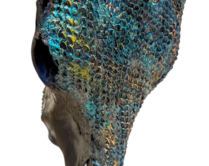 Featured listing image: Longhorn Skull Art | 51" TTT | One of a Kind Rare Gift | Western Modern | Gothic 919