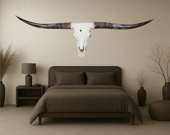 Longhorn Bull Skull | Modern Farmhouse | Repurposed Authentic Art 841
