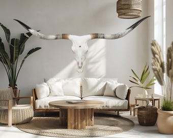 Longhorn Skull | Repurposed Art | Heirloom Western Decor 820