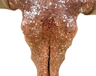 Longhorn Skull Glass Art | Modern Rustic Wall Art |  Cowgirl Chic  895