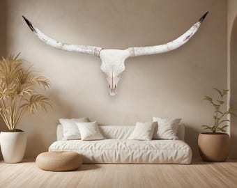 Longhorn Skull | Repurposed Art | Heirloom Western Decor 680