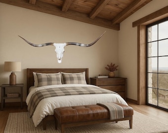 Longhorn Steer Skull | Repurposed Art | Heirloom Western Decor 840