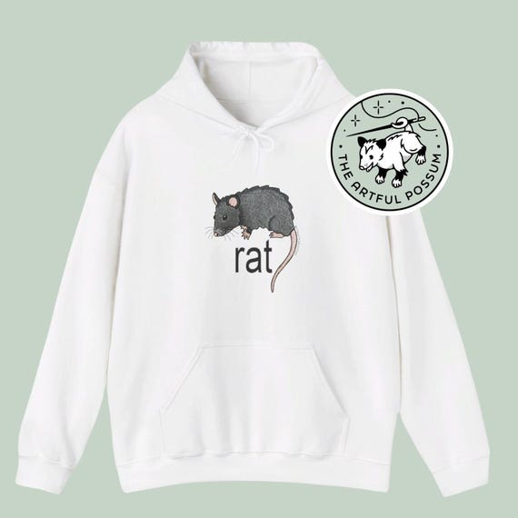 Rat Unisex Medium/heavy Weight Unisex Hooded Sweatshirt - Etsy