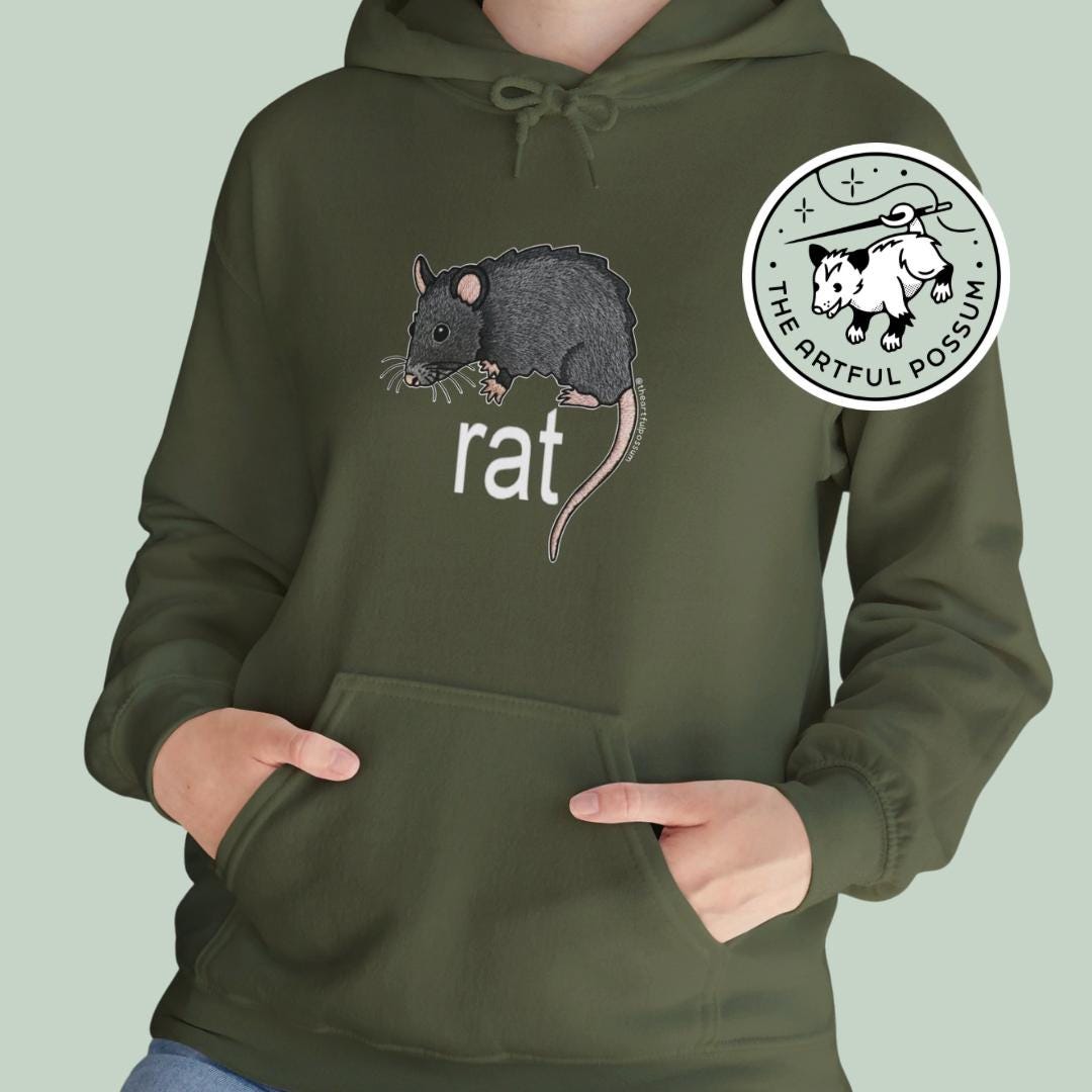 Rat Unisex Medium/heavy Weight Unisex Hooded Sweatshirt - Etsy Rat Unisex Medium/heavy Weight Unisex Hooded Sweatshirt - Etsy