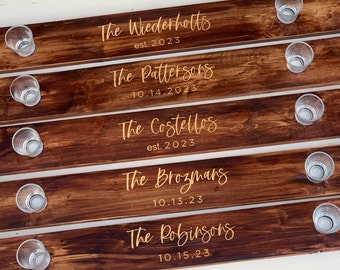 Personalized Wedding shotski, shotski for wedding, personalized shotski, bride and groom, wedding day gift, two person shot ski, shot board