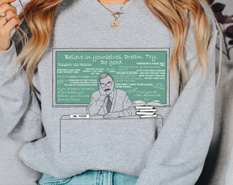 BmW | Mr. Feeny Crewneck Sweatshirt | Unisex Fit 90s TV Show Minimalist Style Character Sketch Art Loungewear Top