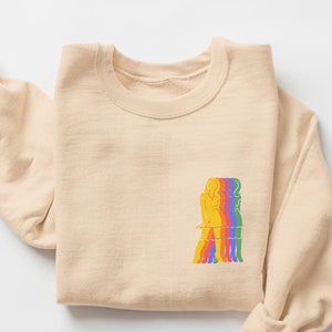 BtVS / Buffy Rainbow Toned Slayer Silhouette Crewneck Sudadera / Unisex Fit Estilo Minimalista Sketch Art Loungewear Top
