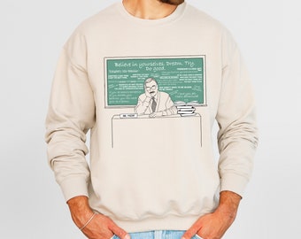 BmW | Mr. Feeny Crewneck Sweatshirt | Unisex Fit 90s TV Show Minimalist Style Character Sketch Art Loungewear Top