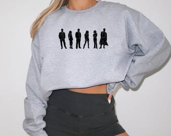 BtVS | Silhouettes Crewneck Sweatshirt | Unisex Fit Buffy Scoobies Minimalist Style Sketch Art Loungewear Top