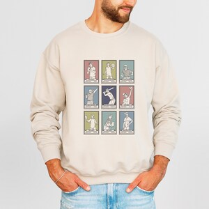 The Sandlot | Baseball Cards Crewneck Sweatshirt | Unisex Fit 90’s Baseball Movie Minimalist Style Sketch Art Loungewear Top