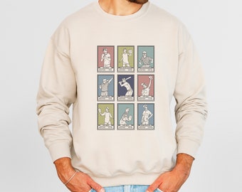 The Sandlot | Baseball Cards Crewneck Sweatshirt | Unisex Fit 90’s Baseball Movie Minimalist Style Sketch Art Loungewear Top