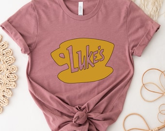 Gilmore | Welcome to Luke's Crewneck Tee | Unisex Fit Luke's Diner Coffee Cup Logo Classic T-Shirt