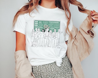 BmW | Dun Dun Dun Crewneck Tee | Unisex Fit Shawn Hunter 90s TV Show Minimalist Style Character Sketch Art T-Shirt
