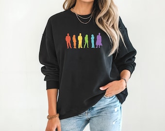 BtVS | LIMITED EDITION 'Rainbow Silhouettes' Crewneck Sweatshirt | Unisex Fit Buffy Scoobies PRIDE Loungewear Top