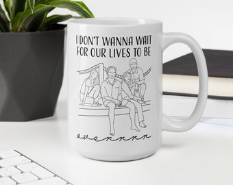 DC | Core Four Ceramic Mug | Dawson's Creek Joey Dawson Jen Pacey Minimalist Style Sketch Art Coffee Mug