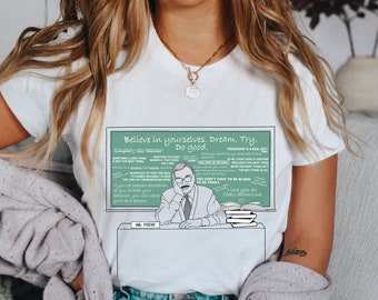 BmW | Mr. Feeny Crewneck Tee | Unisex Fit 90s TV Show Minimalist Style Character Sketch Art T-Shirt