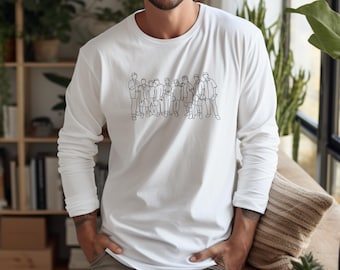 The Sandlot | The Team Long-Sleeve Shirt | Unisex Fit 90s Baseball Movie Minimalist Style Sketch Art Shirt