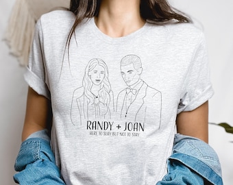 BtVS | Randy + Joan Crewneck Tee | Unisex Fit Buffy Spike Character Quotes Tabula Rasa Sketch Art T-Shirt