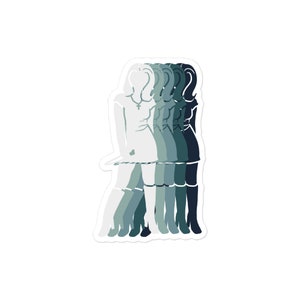 BtVS | Buffy Cool Tones Slayer Silhouette Aufkleber | Minimalistischer Stil Sketch Art Vinyl Aufkleber