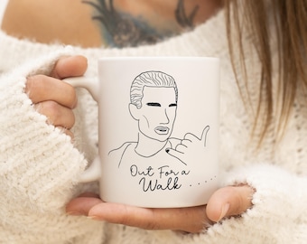 BtVS | 'Out for a Walk' Ceramic Mug | Buffy the Vampire Slayer Spike Character Quote Coffee Mug