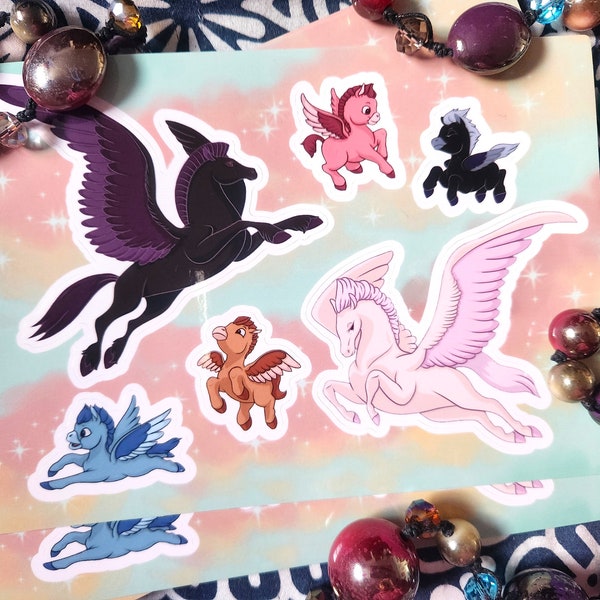 Pegasus vinyl sticker sheet