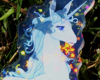The Last Unicorn holographic keychain