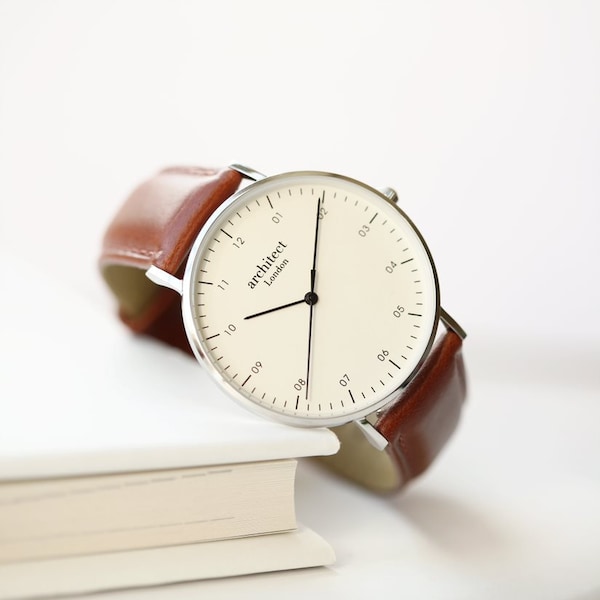 Men's Personalised Watch | Custom Handwriting or Modern Font Engraving | Minimalist Men’s Watch | Great Gift Idea for Men