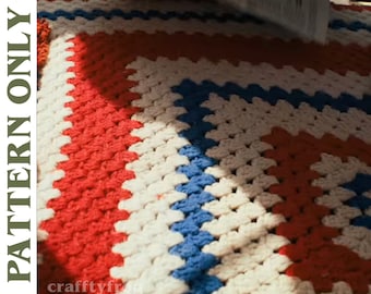 Argyle&#39;s Van Afghan | PATTERN ONLY