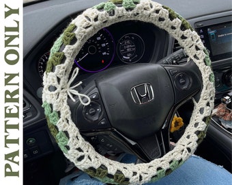 Crochet Steering Wheel Cover | PATTERN ONLY