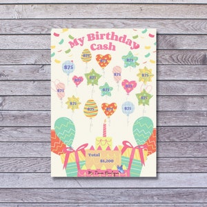 My Birthday Savings Challenge, Savings Challenge, Printable Savings Challenge, Birthday Planner, Savings, Fun to Save, Party Funds