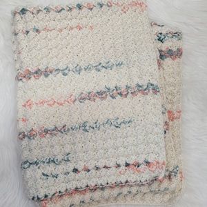 Handmade Crochet Baby Blanket with Bunny