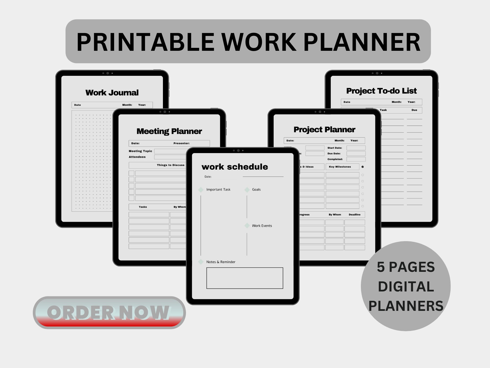 WORK PLANNER - Etsy