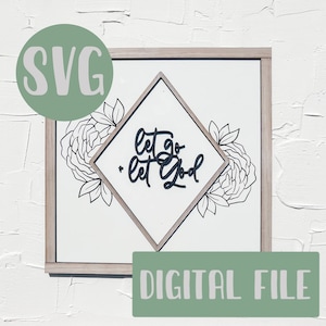 floral frame laser file - DIGITAL DOWNLOAD - floral laser file - engraved laser file - boho laser file - modern laser file - wood sign best
