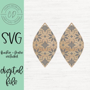 Boho Earring Laser File - Boho Earring Svg - Earring Laser File - Earring svg - laser cut earrings - mandala earring laser file - boho