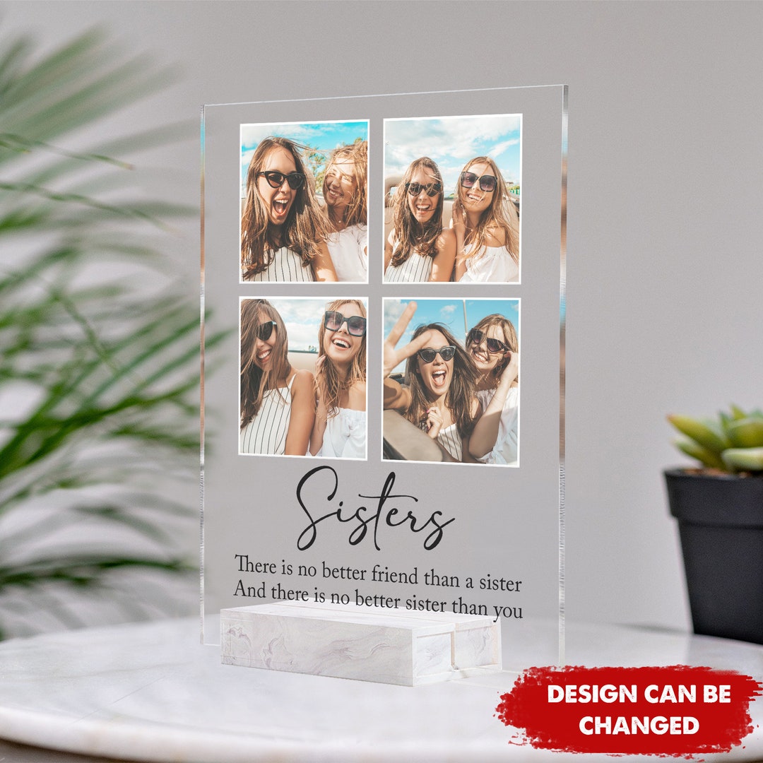 Sister Gift, Personalized Sister Acrylic Plaque, Custom Photo Collage ...