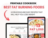 Fat Loss Cookbook, Printable Recipe Book for Losing Weight, Digital Download, Fat Loss Recipes, Weight Loss Recipes, Healthy Cookbook