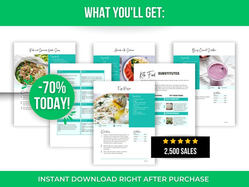 28-Day Keto Meal Plan for Women: 1500 Calorie Recipes (PDF) image 5