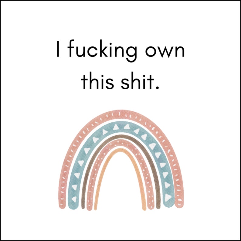 Sweary Affirmation Cards Sassy Affirmations Badass Etsy Australia