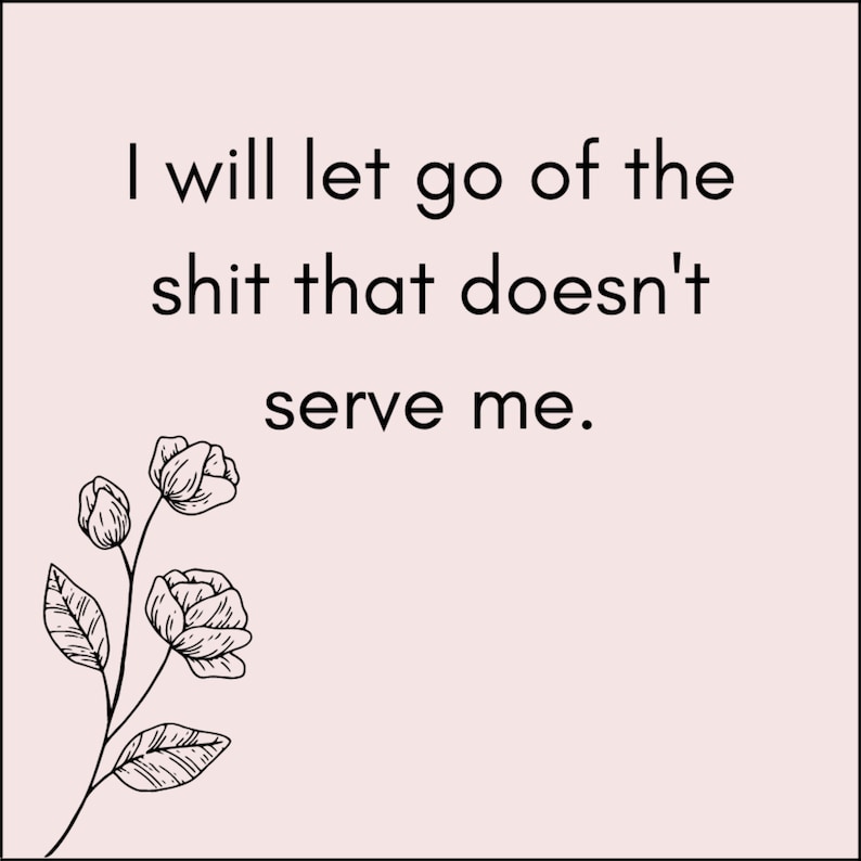 Sweary Affirmation Cards Sassy Affirmations Badass Etsy