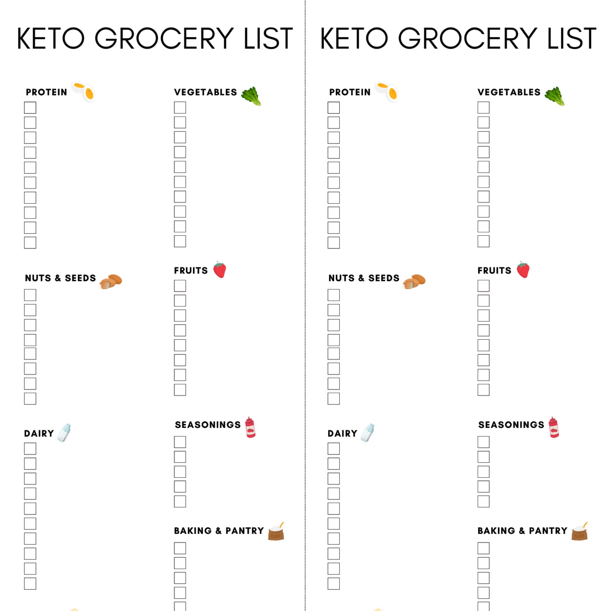 Keto Grocery List, Keto Diet Food List for Beginners, Low Carb Food