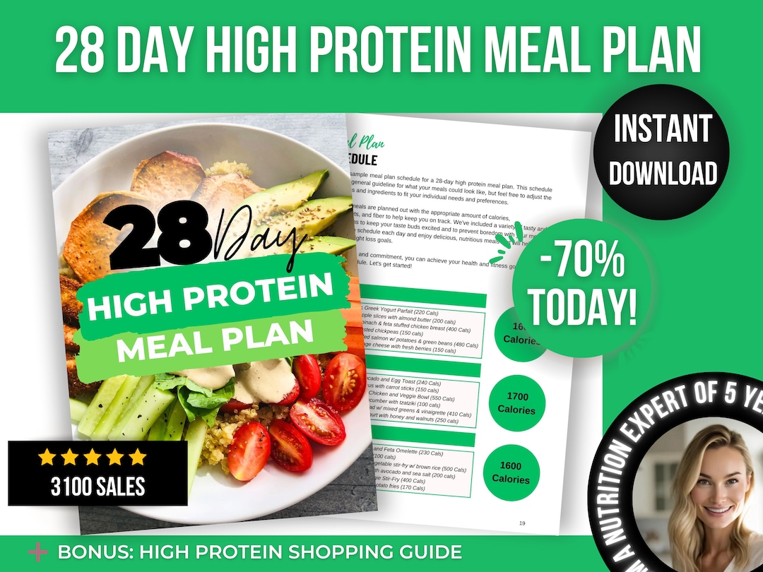 High Protein Meal Plan for Weight Loss and Muscle Gain, High Protein