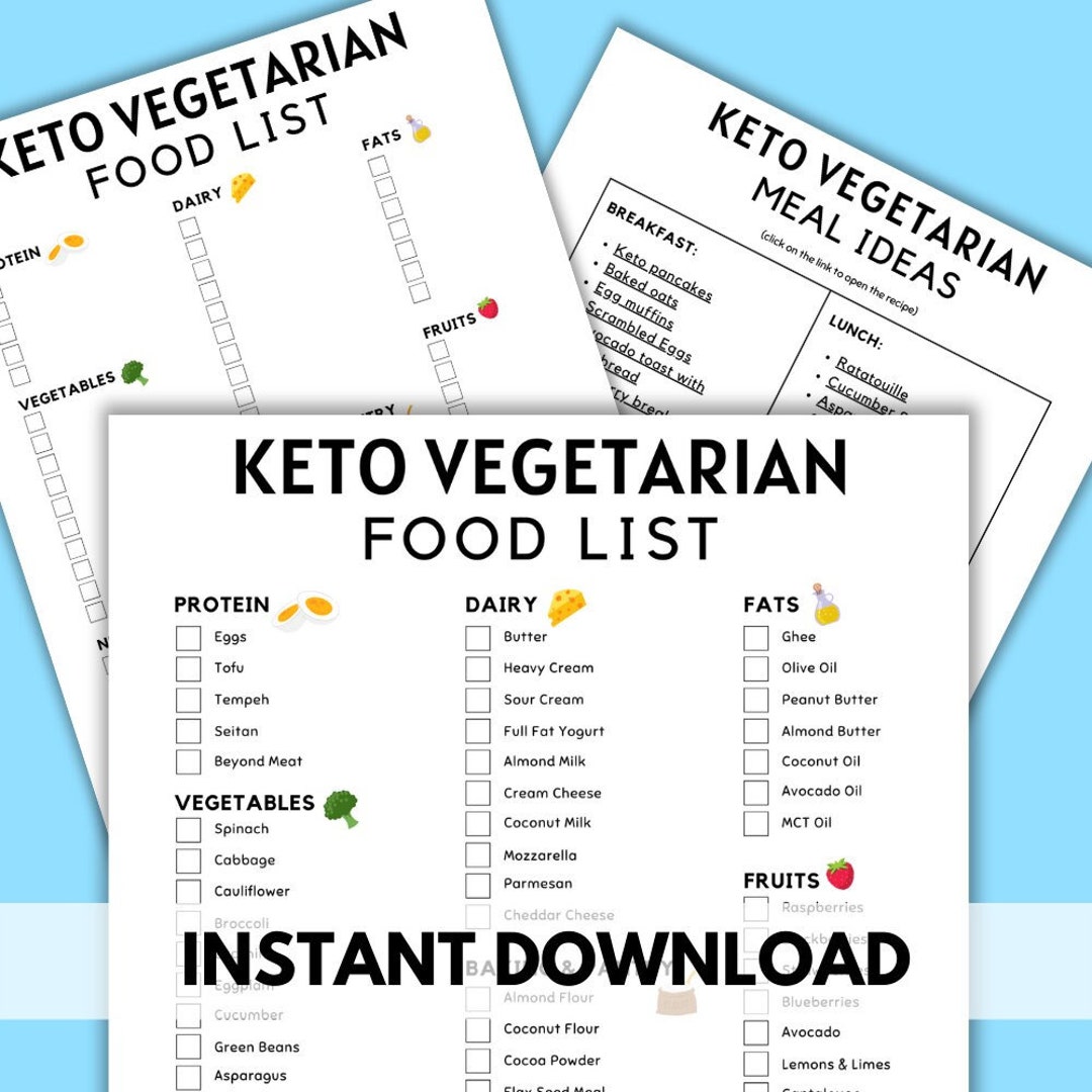 Vegetarian Keto Food List, Keto Grocery List, Keto Food List for