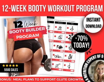 12-Week Booty Workout Plan for Women, Exercise Program for Glutes