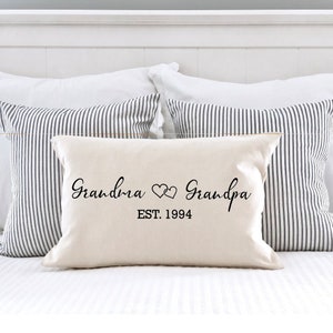 Grandparent Pillow, Personalized Pillow, Family Pillow, Outdoor Pillow, Gift for Grandma, Gift for Grandpa, Custom Pillow, Grandparent Gift