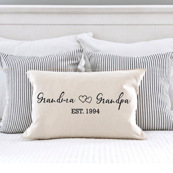 Grandparent Pillow, Personalized Pillow, Family Pillow, Outdoor Pillow, Gift for Grandma, Gift for Grandpa, Custom Pillow, Grandparent Gift