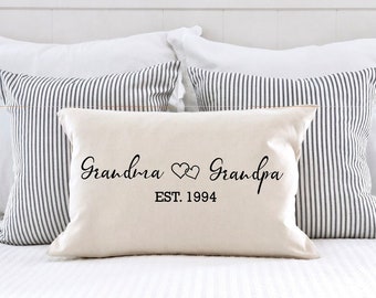 Grandparent Pillow, Personalized Pillow, Family Pillow, Outdoor Pillow, Gift for Grandma, Gift for Grandpa, Custom Pillow, Grandparent Gift